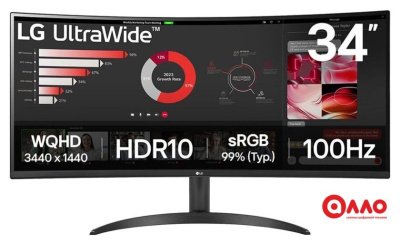 Монитор LG UltraWide 34WR50QK-B