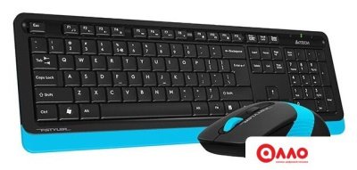 Офисный набор A4Tech Fstyler FG1010 (черный/синий)