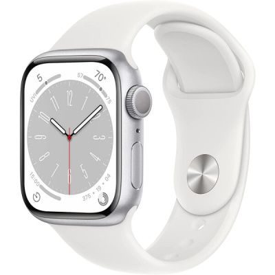 Часы многофункциональные Apple Watch Series 8 45 мм, серебристые