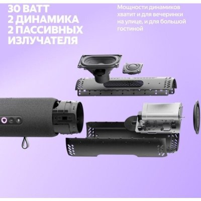 Портативная колонка Яндекс.Станция Стрит (YNDX-00030), черная