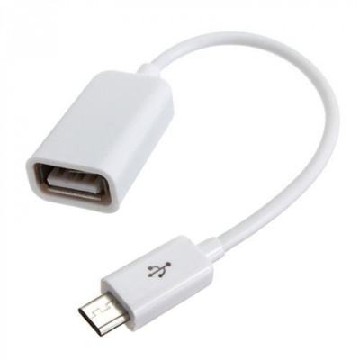 Переходник BINGO USB 2.0 - MicroUSB, белый