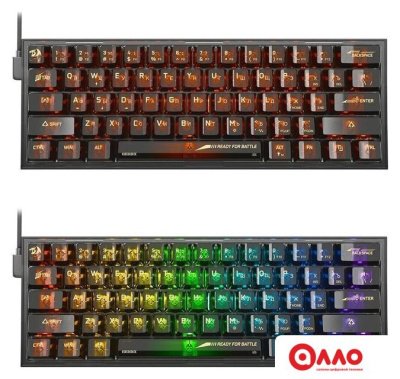 Клавиатура Redragon Fizz (прозрачный/черный) Клавиатура Redragon Fizz (прозрачный/черный)