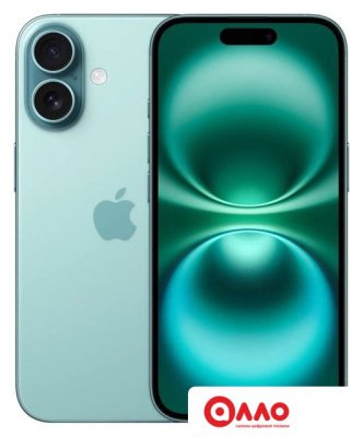 Телефон Apple iPhone 16 Dual SIM 128GB (бирюзовый)